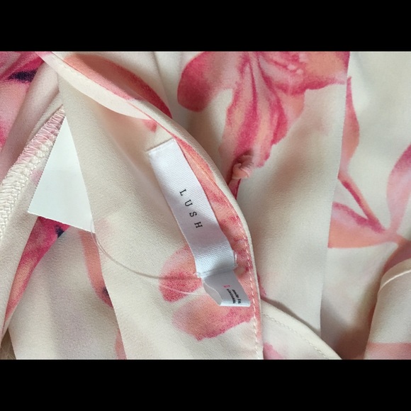 Pink and cream lush floral dress - Picture 6 of 8