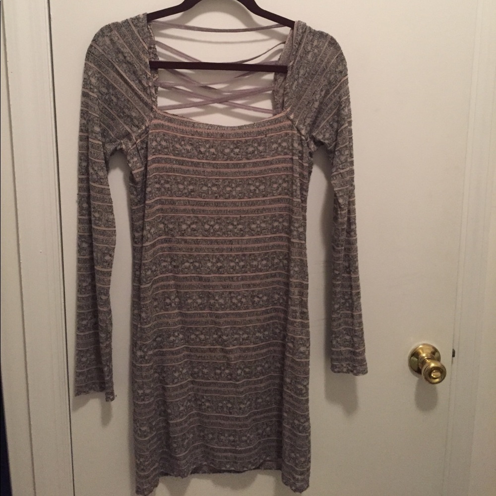 Free People gray lace dress