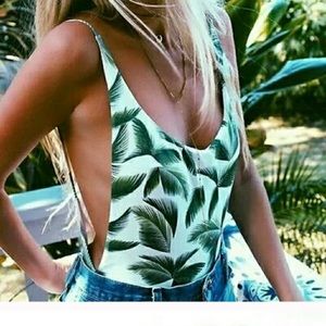 NWT Palm one piece bathing suit