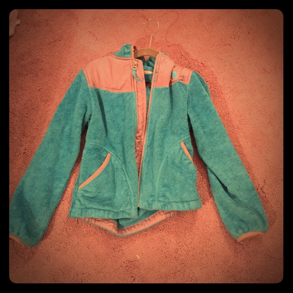 Light blue north face jacket