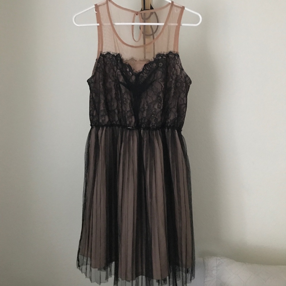 Black lace eyelet dress size 10