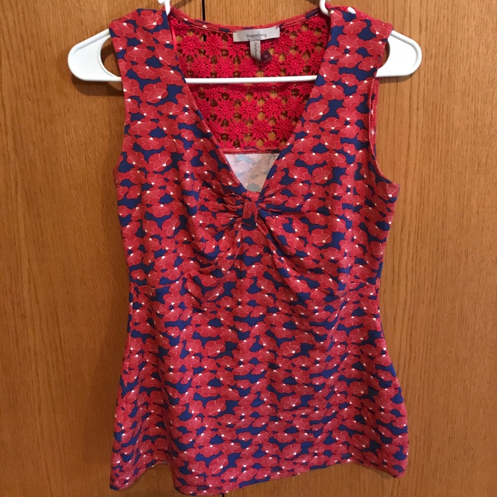 Flattering top with crochet detail