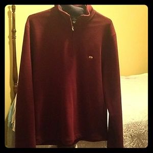 Brooks Brothers Garnet Fleece Quarter zip Pullover
