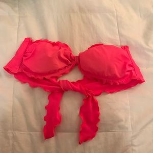 Hot Pink Victoria's Secret Bandeau Swim Top