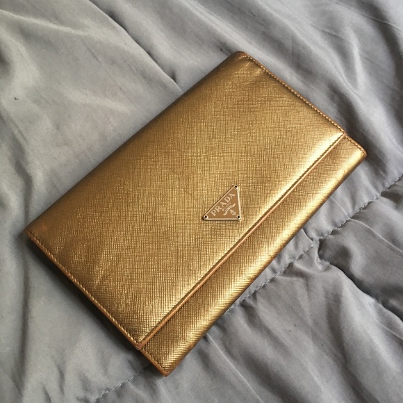 metallic gold wallet