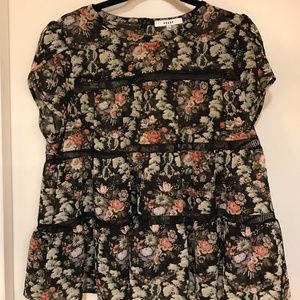 Ro & De - Silky Transparent-ish Flowy Blouse