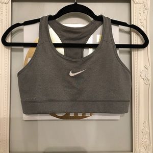 Heather Grey Nike Dri-Fit sports bra