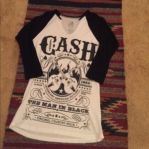 Johnny Cash Baseball Tee