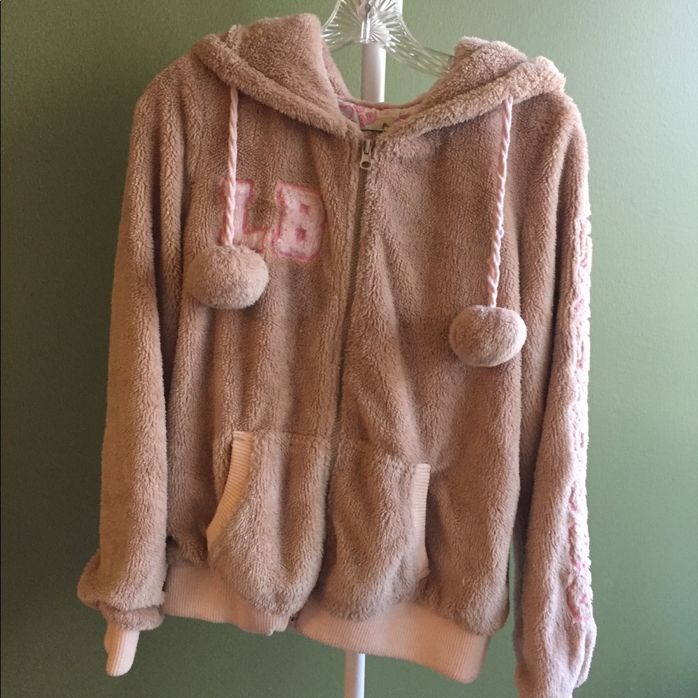 Fluffy LALABOBO bear ear jacket