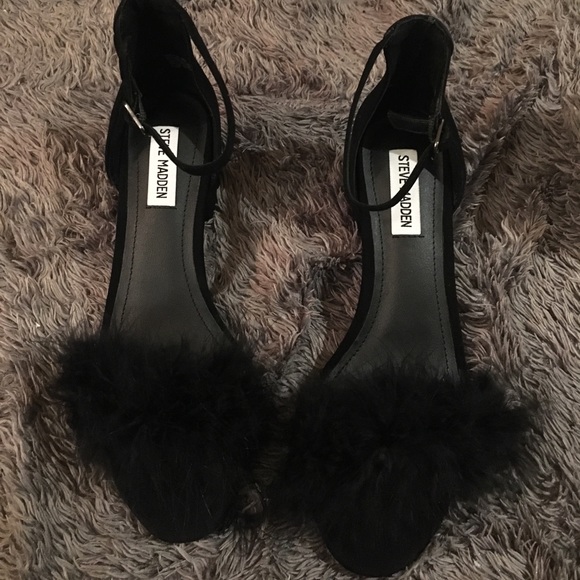 fuzzy heels steve madden