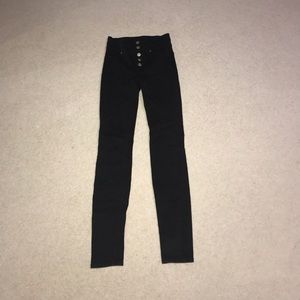 High waisted black Abercrombie jeans