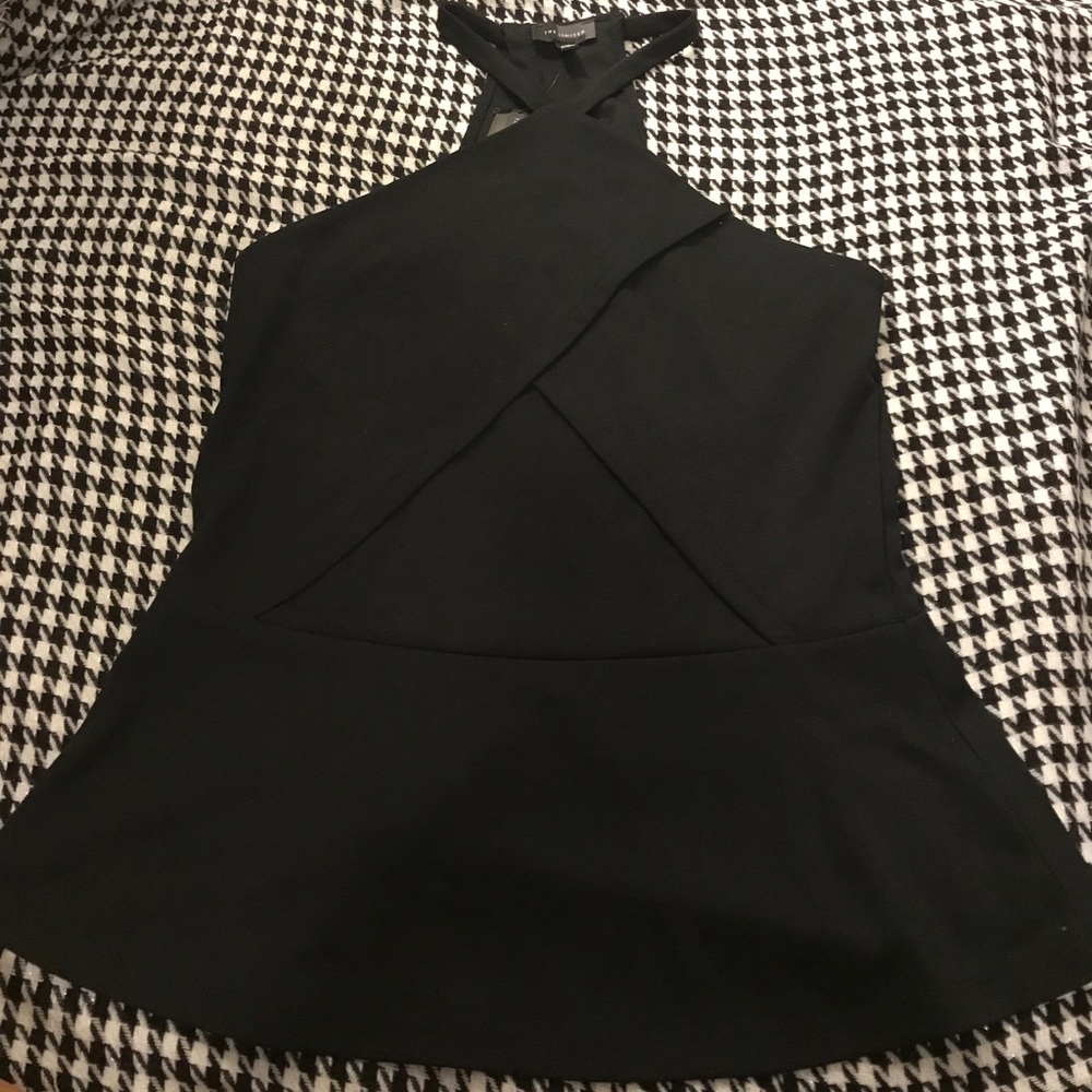 NWT! Black sleeveless peplum top THE LIMITED