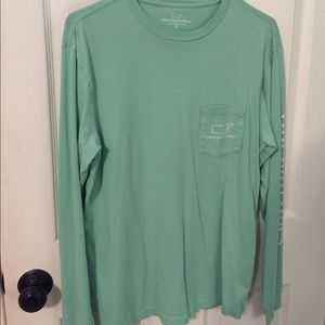 Vineyard vines green classic long sleeve tee