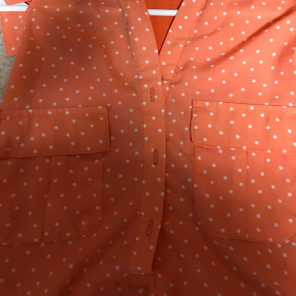 Polka dotted orange blouse - Picture 4 of 4