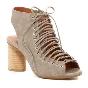 Gray Jeffrey Campbell Lace Up Booties