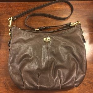 Coach shoulder brown leather bag