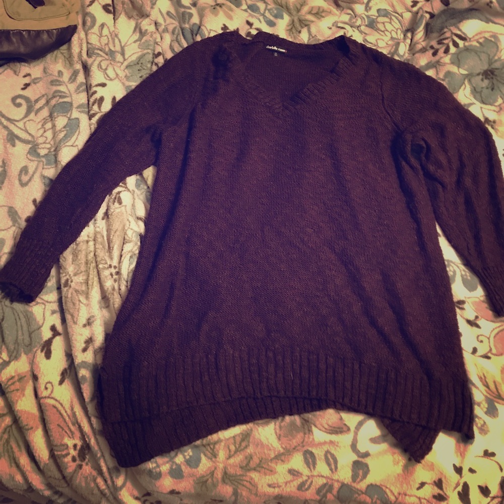 Dark brown sweater.