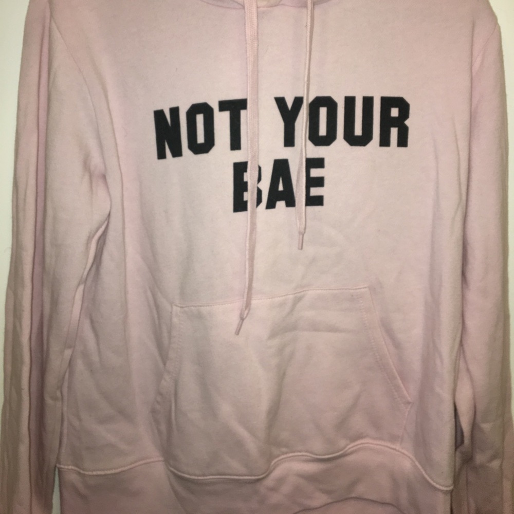 Pink pullover hoodie