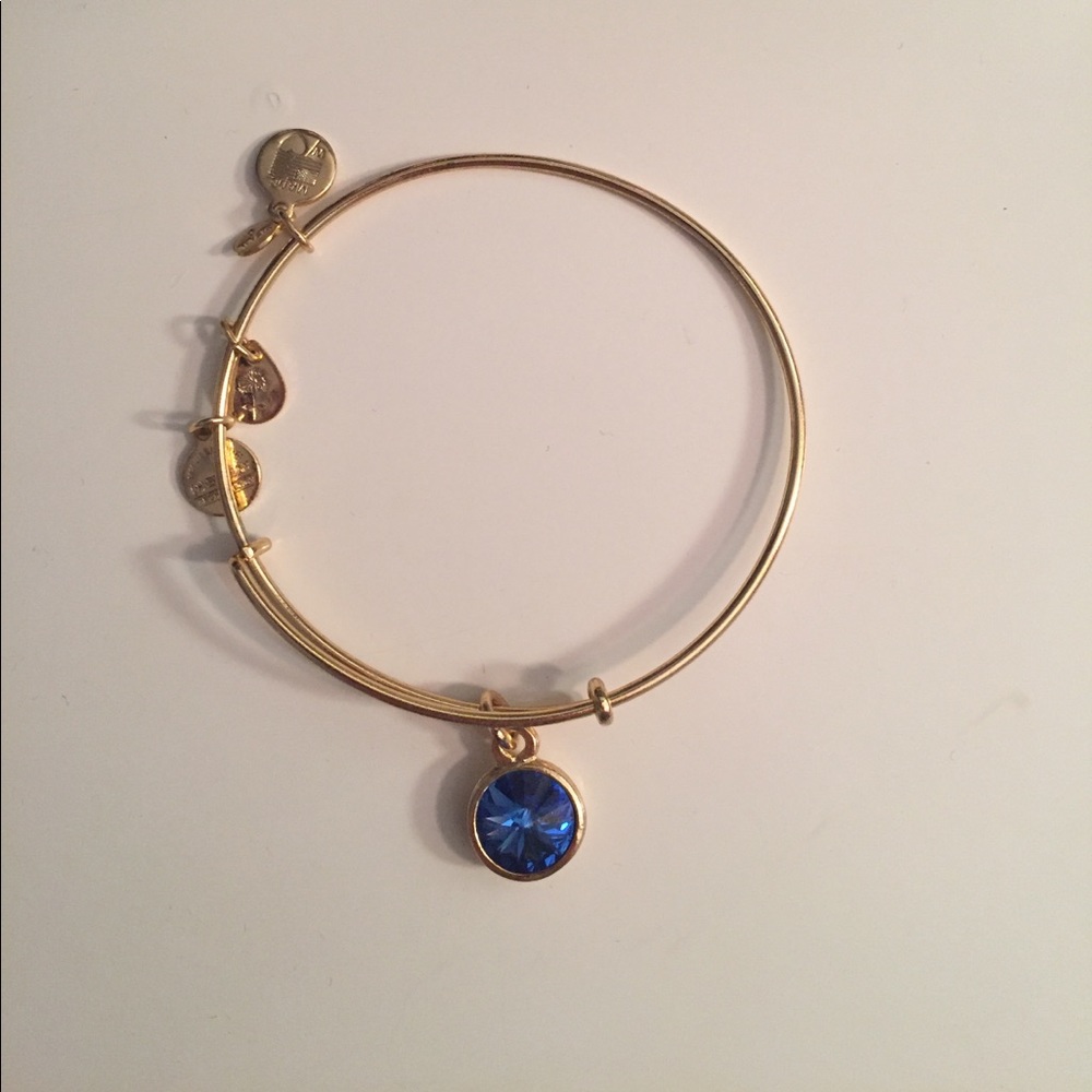 Alex and Ani Blue Stone bracelet! Gold