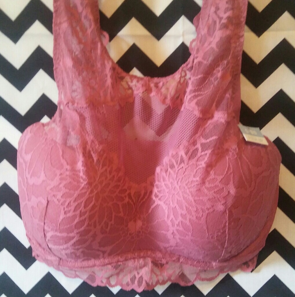 NWT Victoria's Secret Pink Lace Bralette S(D-DD)