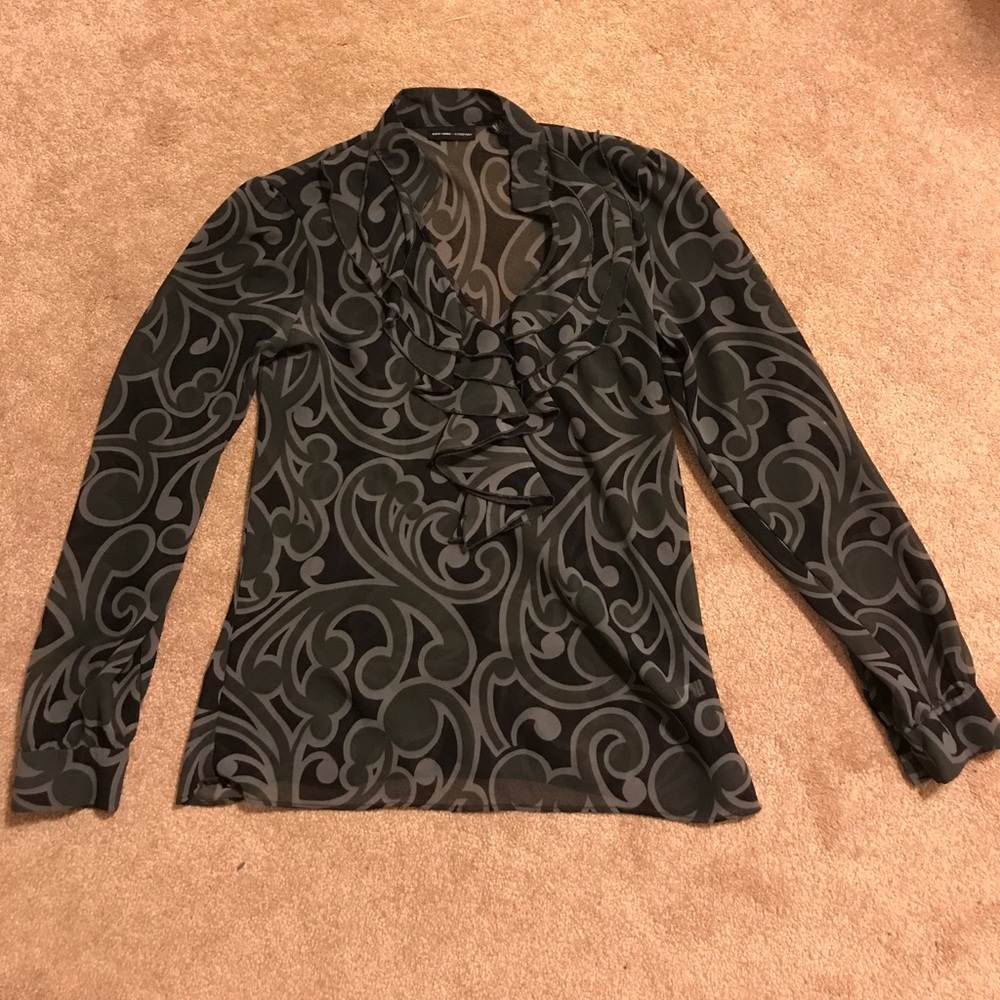 Sheers black and grey long sleeve