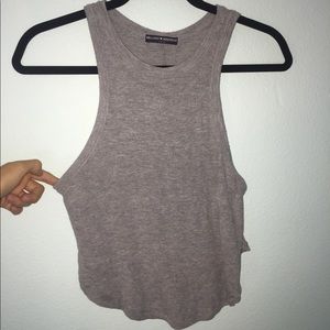 Brandy Melville soft stretchy gray crop top