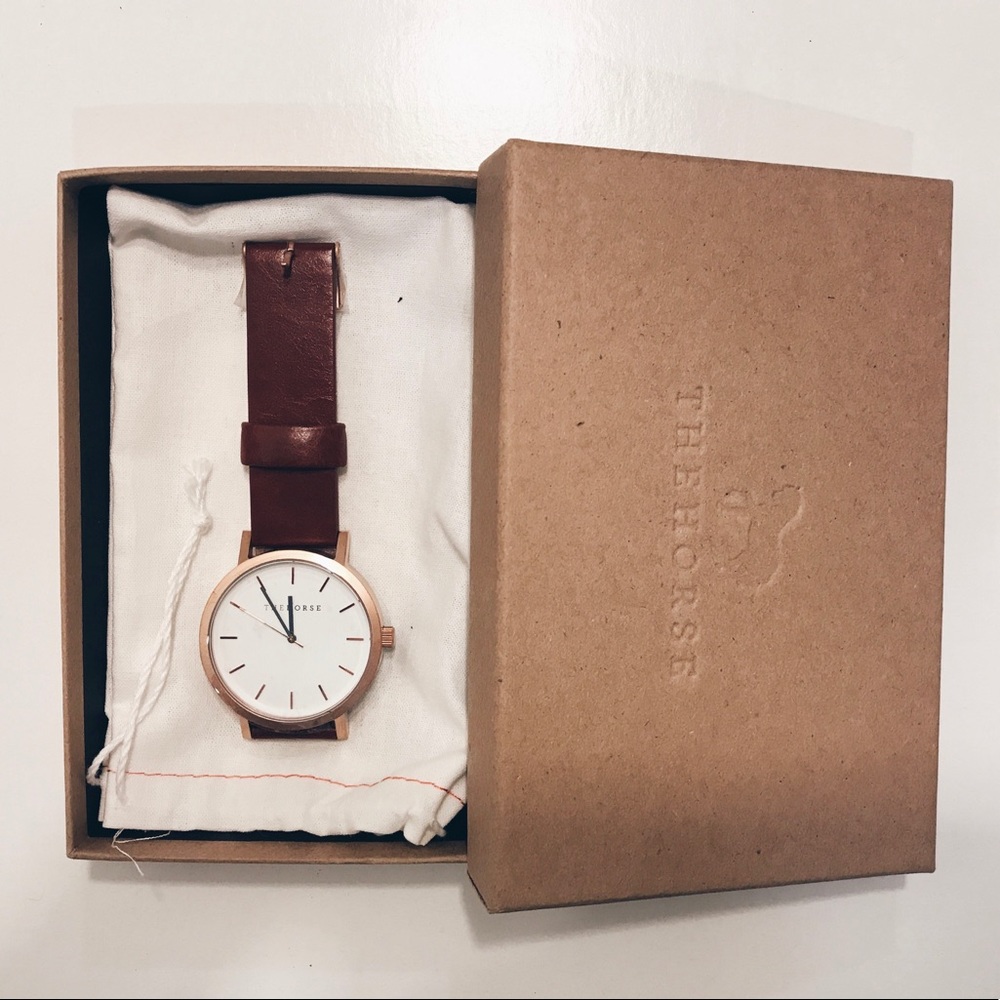 The Horse Brush Rose Gold Watch