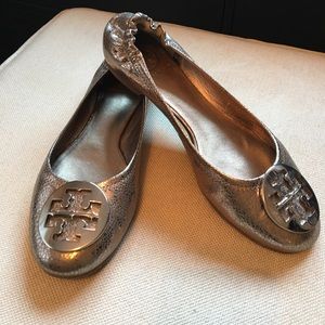 Tory Burch metallic flats size 8