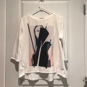 ZARA graphic printed long sleeve shirt