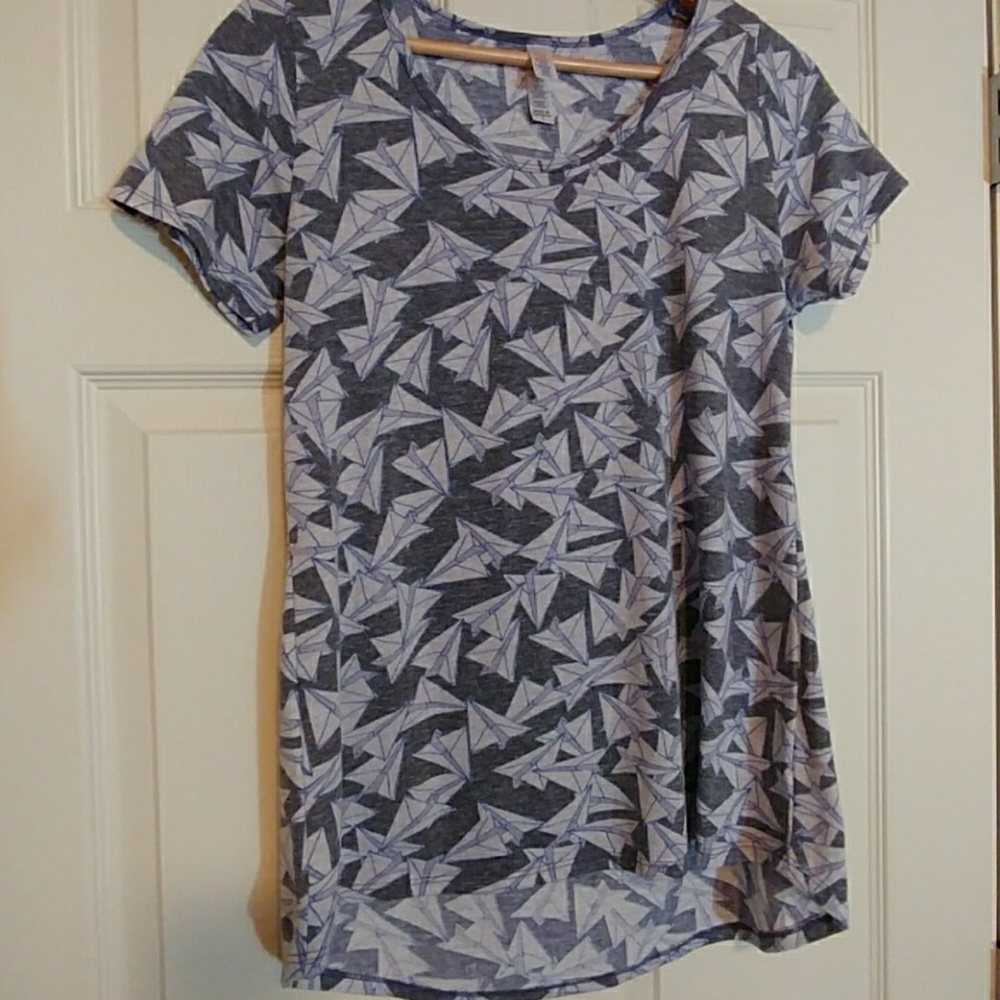 Lularoe Clasic T Paper Planes small