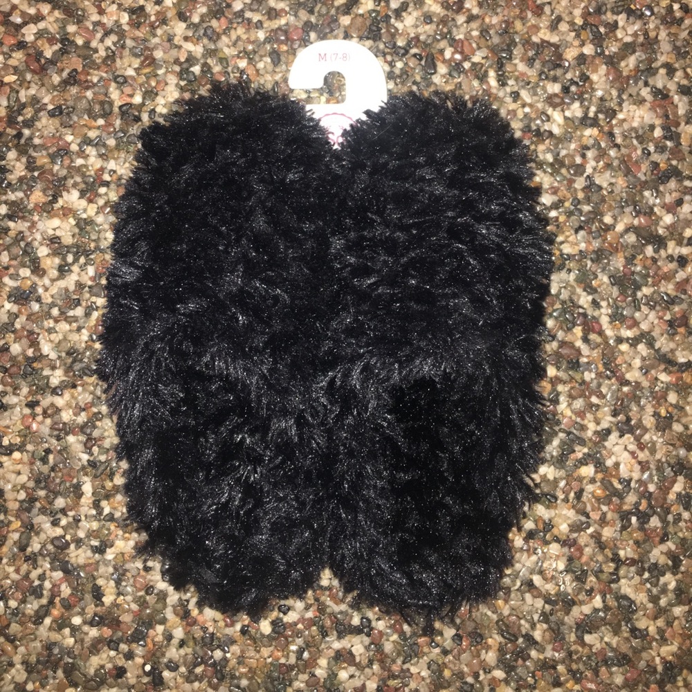 Sonoma Black Fuzzy Slippers!