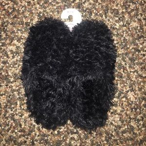 Sonoma Black Fuzzy Slippers!