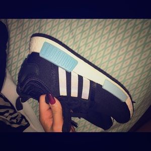 BLACK/BLUE NMD'S
