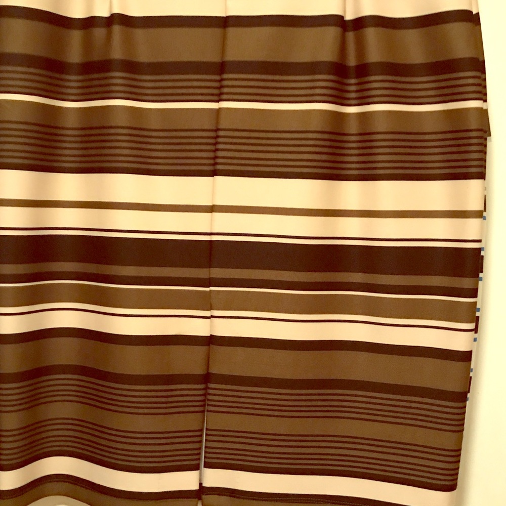 Hunter green striped pencil skirt