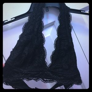 Black lace bralette