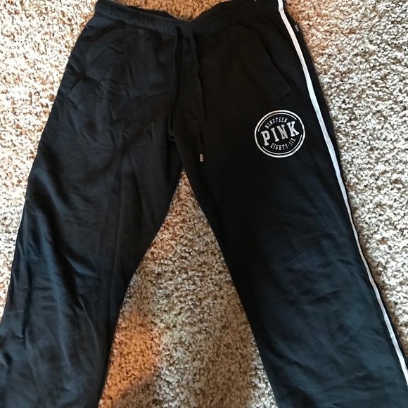 PINK - black sweatpants - Picture 1 of 3
