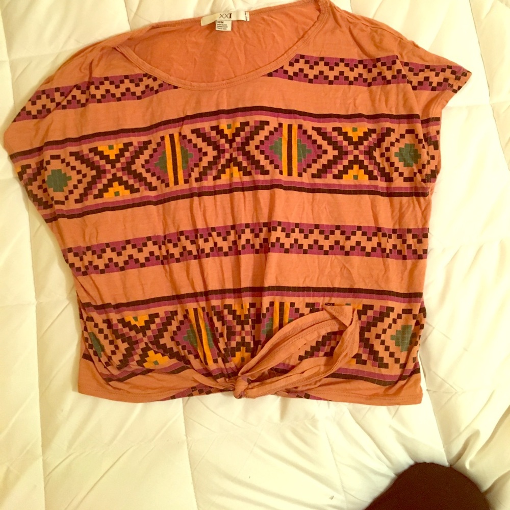 Tribal print crop top!!