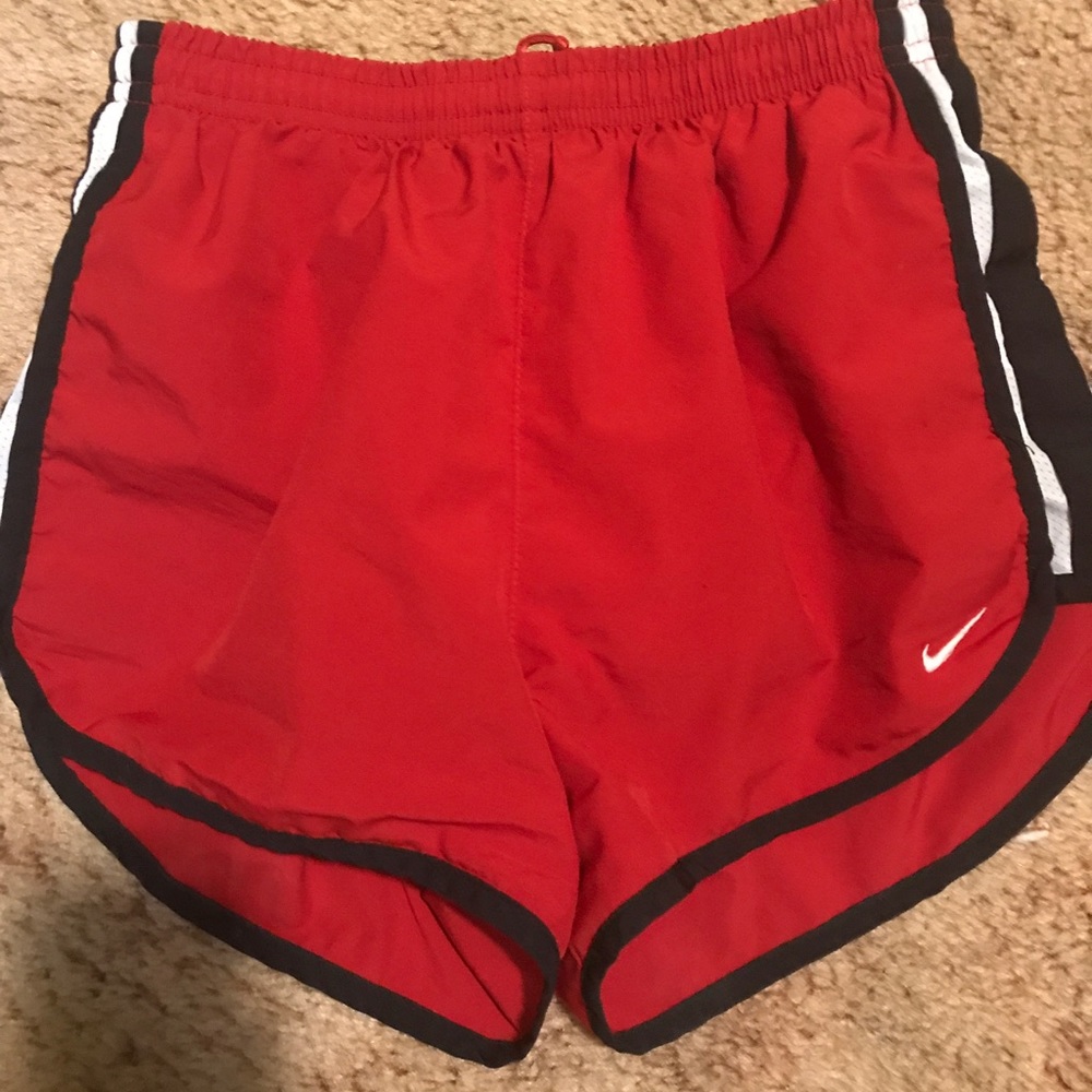 Red Nike running shorts! Size extra small