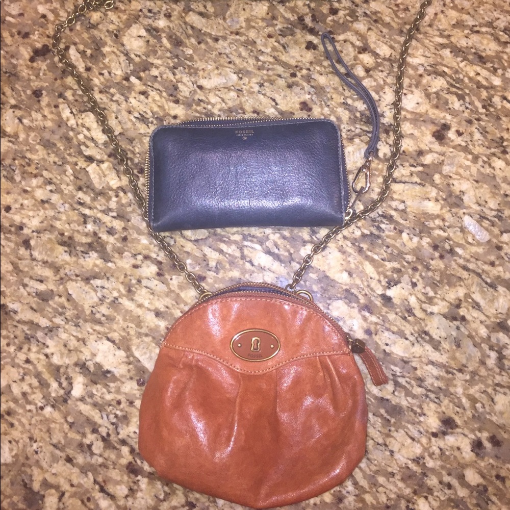 Fossil crossbody and wristlet bundle!!!