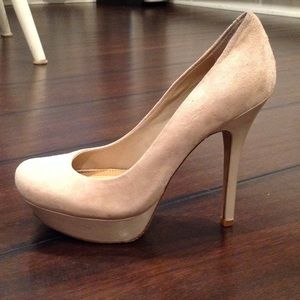 Jessica Simpson Nude Suede Heels