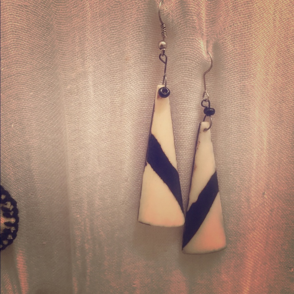 Bone earrings