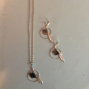 Harley Davidson necklace and earrings set