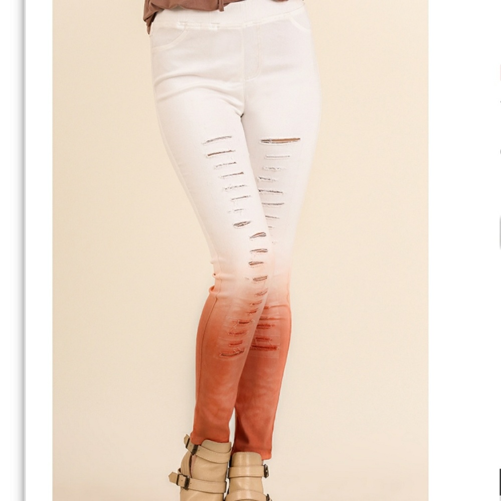 LAST 1! Orange ombre jeggings