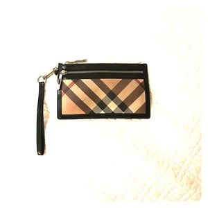 Cute small Burberry wristlet! Good condition!