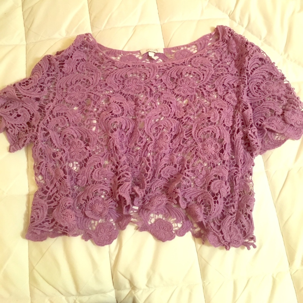 Delia's purple floral crop top!