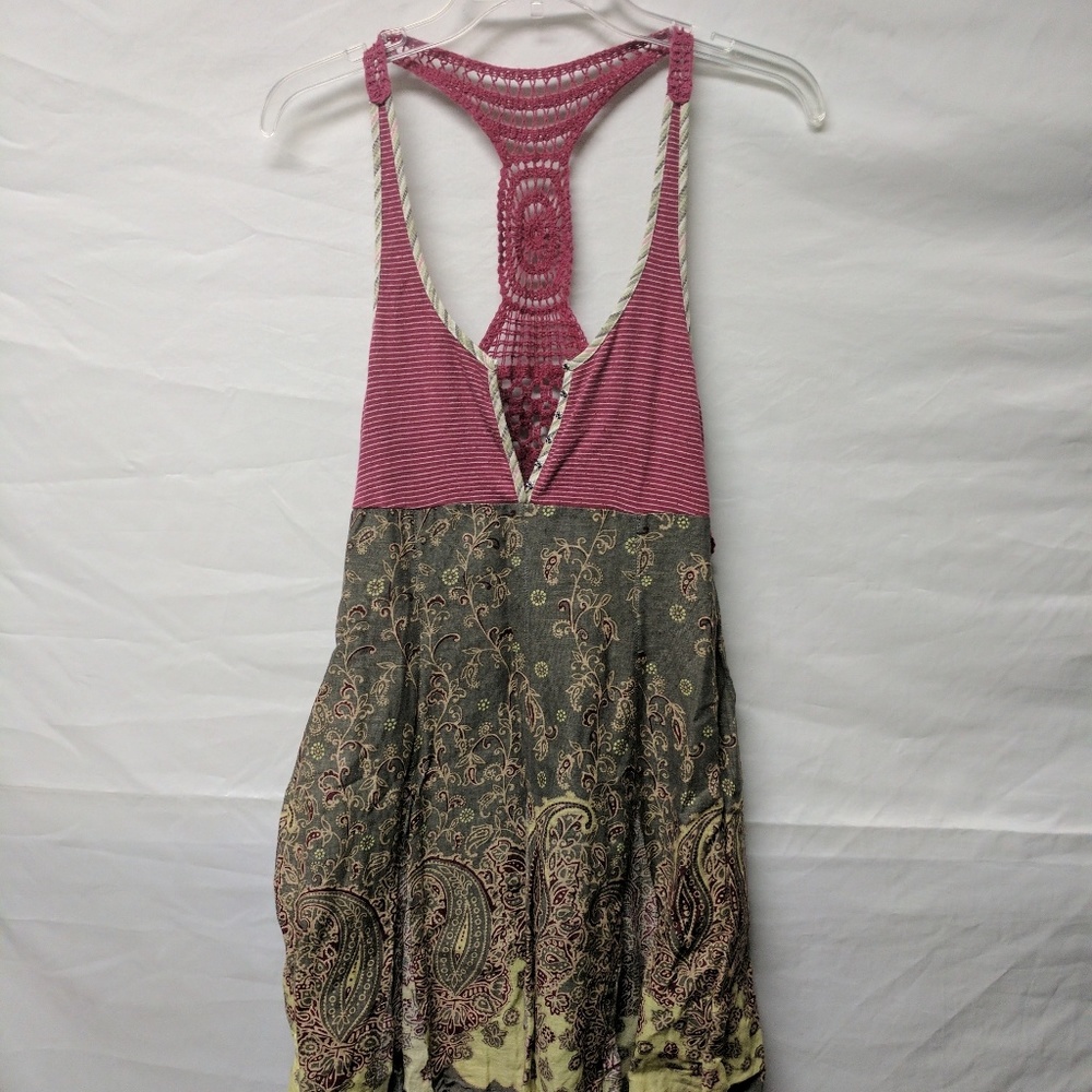 Free People Crochet Back Dress Size 0 Flared Paisl