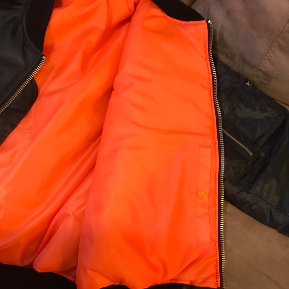 Black Bomber Jacket - Picture 3 of 4