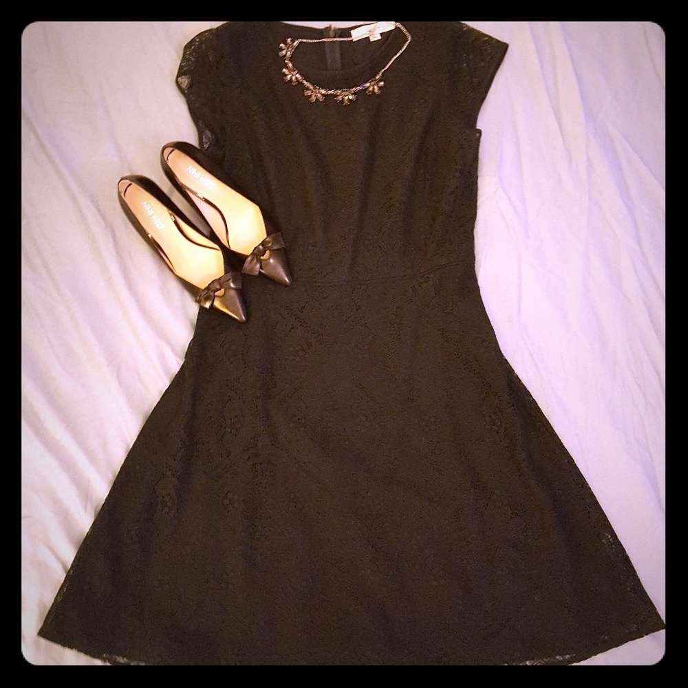 ⭐SALE⭐ LOFT Dark Green Lace Dress