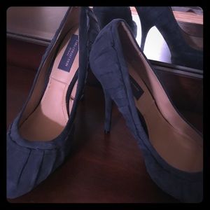 Zara collection Blue/Grey suede heels 👠