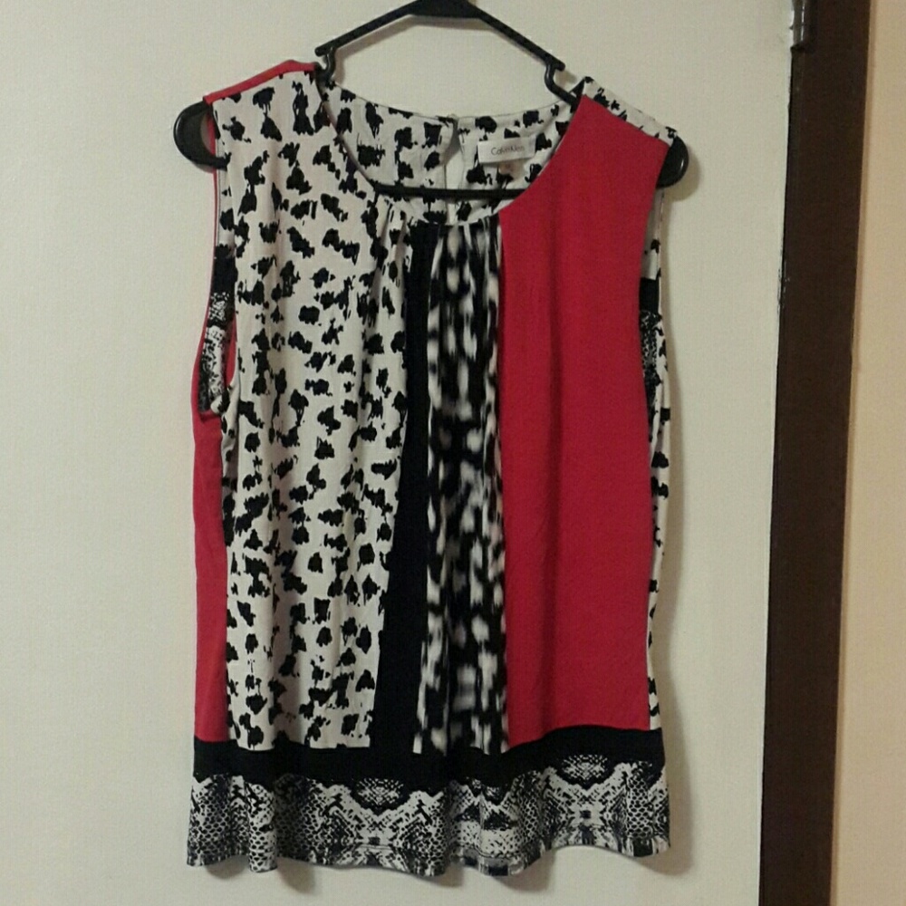 Calvin Klein animal print blouse